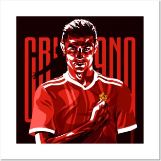 Cristiano Ronaldo Manchester United Red Posters and Art